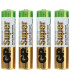 Батарейки GP Super LR03 (AAA) ALKALINE 40 шт оптом, GP Super , 0,22 $