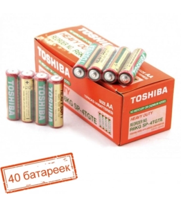 Пальчикові сольові батареї TOSHIBA Heavy Duty R6 AA оптом, TOSHIBA , 0,25 $