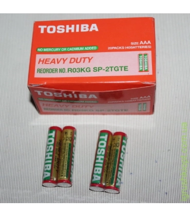 Лужні мініпальчикові батареї TOSHIBA R03 AAA оптом, TOSHIBA , 0,25 $