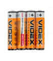 Солевые минипальчиковые батарейки VIDEX R03 (AAA)