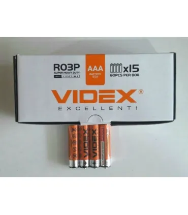 Солевые минипальчиковые батарейки VIDEX R03 (AAA) оптом, Videx , 0,13 $
