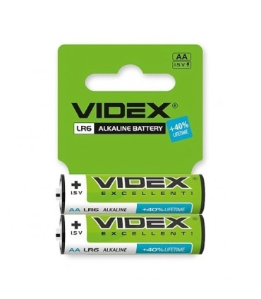Лучкові пальчикові батареї VIDEX LR6 (AA) ALKALINE оптом, Videx , 0,25 $