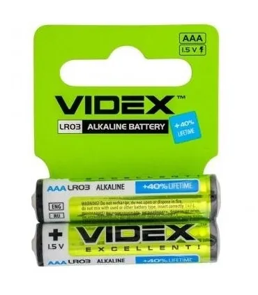 Минипальчиковые щелочные батарейки VIDEX LR03 AAA ALKALINE оптом, Videx , 0,25 $