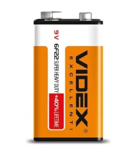 Сольові батарейки КРОНА 9V VIDEX 6F22 оптом, Videx , 0,32 $