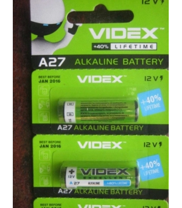 Лужні батарейки VIDEX ALKALINE A27 оптом, Videx , 3,80 $