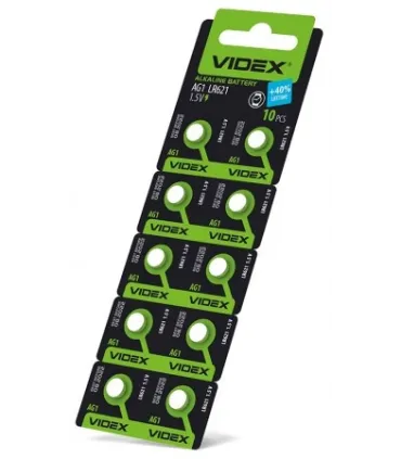 Щелочные батарейки для часов Videx AG1 (LR621) оптом, Videx , 0,08 $