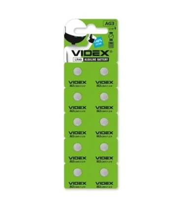 Щелочные батарейки таблетки VIDEX AG3 (LR41) 10 шт оптом, Videx , 0,08 $