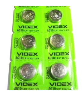 Лужні батарейки таблетки VIDEX AG10 (LR1130) оптом, Videx , 0,10 $
