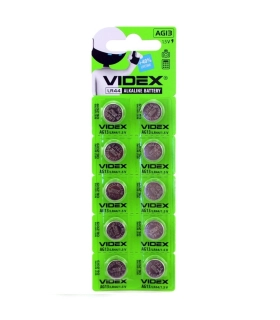 Лужні батарейки таблетки Videx AG13 оптом, Videx , 0,13 $