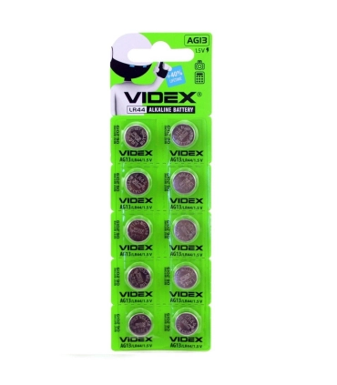 Щелочные батарейки таблетки Videx AG13 оптом, Videx , 0,13 $