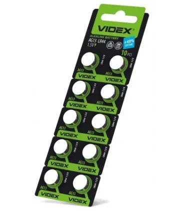 Щелочные батарейки таблетки Videx AG13 оптом, Videx , 0,13 $