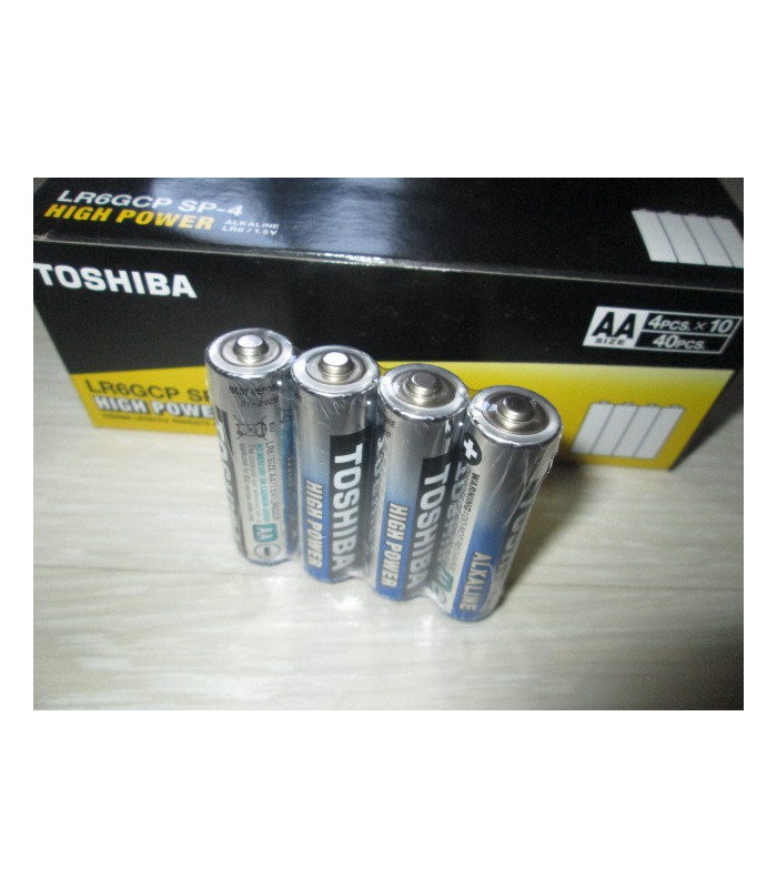 Батарейки пальчиковые TOSHIBA LR6 AA ALKALINE купить оптом