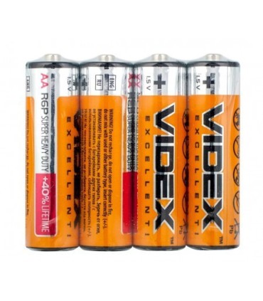 Солевые пальчиковые батарейки VIDEX R6 (AA) купить оптом Одесса
