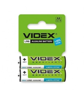Лужні пальчикові батареї VIDEX LR6 (AA) ALKALINE купити
