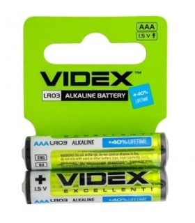 Мініпальчикові лужні батареї VIDEX LR03 AAA ALKALINE