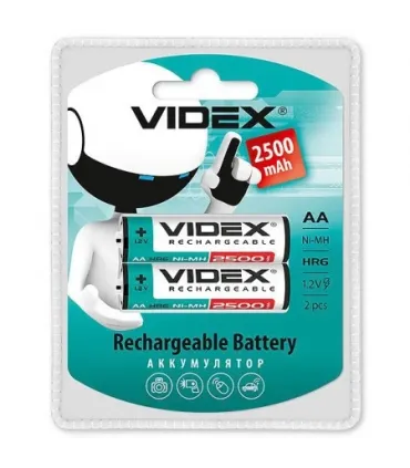 Аккумуляторные батарейки VIDEX HR6 AA 2500 mAh оптом, Videx , 2,10 $