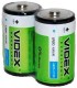 Лужні батарейки барила VIDEX LR20 (D) ALKALINE купити оптом