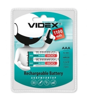 Акумулятор HR03 AAA 1100mAh 2 шт. в упаковці оптом, Videx , 1,40 $