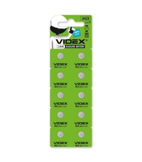 Лужні батарейки таблетки VIDEX AG3 (LR41) 10 шт купити оптом
