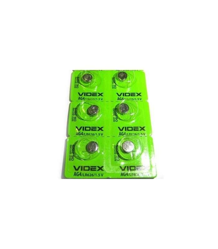 Щелочные батарейки таблетки VIDEX AG 4 (LR626) купить оптом