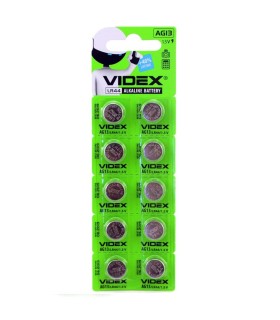Щелочные батарейки таблетки Videx AG13 купить оптом Одесса 7 км