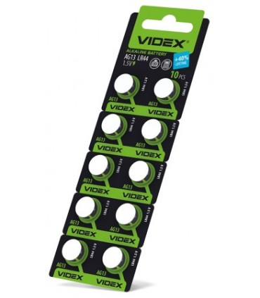 Лужні батарейки таблетки Videx AG13 купити оптом Одеса 7 км