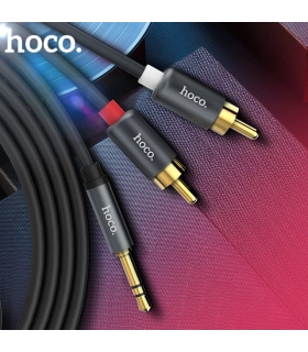 Кабель перехідник AUX Hoco UPA10 Lotus 1x 3.5M - 2xRCA оптом, Hoco , 3,30 $