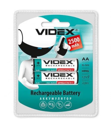 Акумуляторні батареї VIDEX HR6 AA 2500 mAh купити оптом