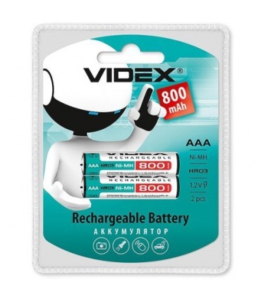 Аккумуляторные батарейки Videx HR03 AAA 800 mah купить оптом