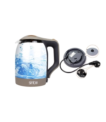 Електрочайник скляний із підсвічуванням 1.8L Sinbo SHB993 оптом, Sinbo , 10,00 $