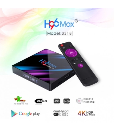 Смарт приставка TV Box H96 MAX 4/64Gb Android 9.0 оптом, Vontar , 38,00 $