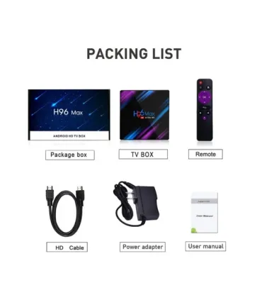 Смарт приставка TV Box H96 MAX 4/64Gb Android 9.0 оптом, Vontar , 38,00 $