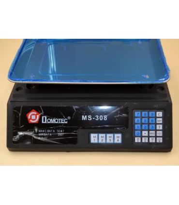 Торговые электронные весы со стойкой 50 кг Domotec MX-411