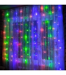 Гірлянда штора на 144 LED 2*2 метри колір Mix RD-087 оптом, TV Shop , 5,20 $