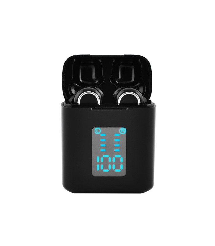 Черные беспроводные Bluetooth наушники i33 с LED боксом купить