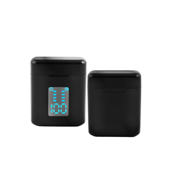 Черные беспроводные Bluetooth наушники i33 с LED боксом купить