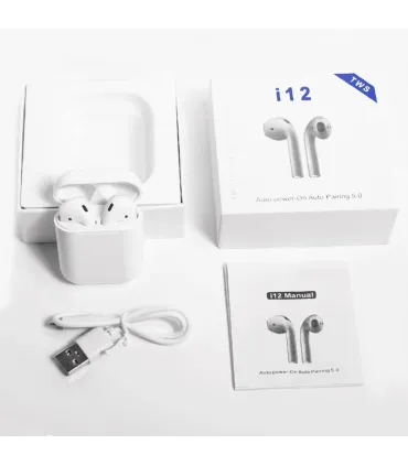 Беспроводные Bluetooth наушники i12 TWS с боксом Белые оптом, Cope , 4,50 $