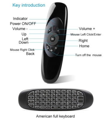 Аэромышь гироскопная для Smart TV FLY Air Mouse C120L с подсветкой оптом, TV Shop , 5,20 $