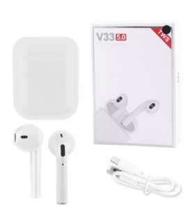 Беспроводные bluetooth-наушники White TWS V33 с кейсом оптом, Cope , 7,00 $