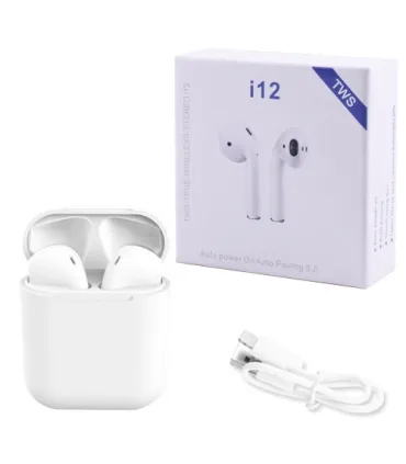 Беспроводные Bluetooth наушники i12 TWS с боксом Белые оптом, Cope , 4,50 $