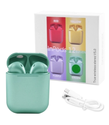 Беспроводные Bluetooth наушники с боксом inPods i12 tws Pro Зеленые оптом, Cope , 6,00 $