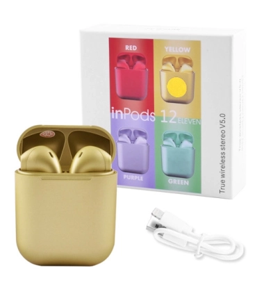 Беспроводные Bluetooth наушники с боксом inPods i12 tws Pro Желтые оптом, Cope , 6,00 $