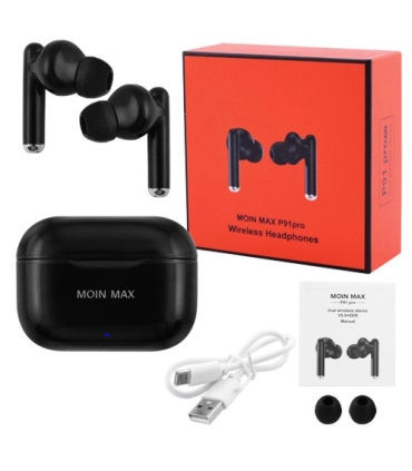 Внутриканальные блютуз беспроводные наушники Moin Max P91 Pro черные оптом, Cope , 8,70 $
