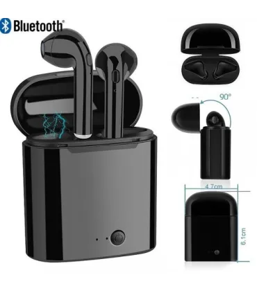 Черные Bluetooth беспроводные наушники i7 TWS mini с кейсом оптом, Cope , 3,50 $