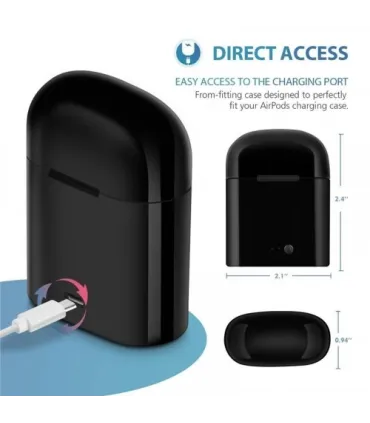 Черные Bluetooth беспроводные наушники i7 TWS mini с кейсом оптом, Cope , 3,50 $