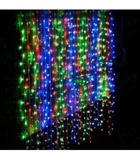 Гирлянда штора RGB 240 LED 2х2 мультицвет микс купить оптом
