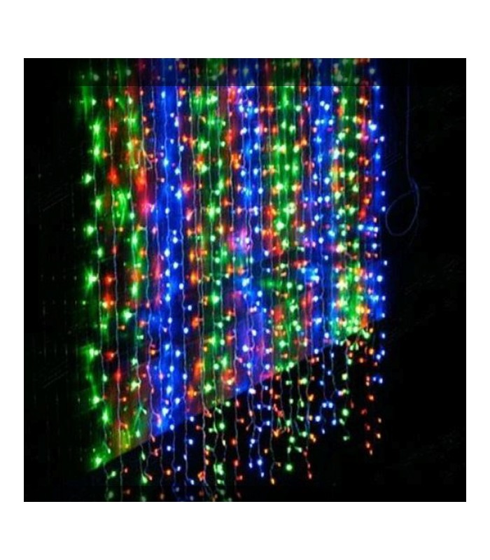 Гірлянда штора RGB 240 LED 2х2 мультицвіт мікс купити оптом