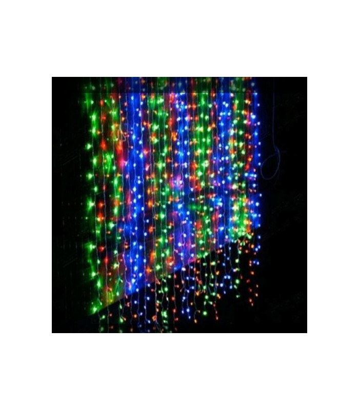 Гирлянда штора RGB 240 LED 2х2 мультицвет микс купить оптом