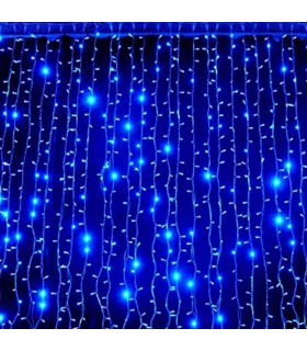 Гирлянда штора 240 LED 2х2 метра синяя купить оптом Одесса 7 км