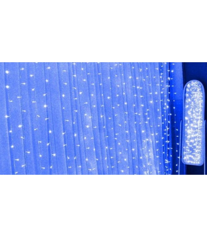Гірлянда штора 240 LED 2х2 метри синя купити оптом Одеса 7 км